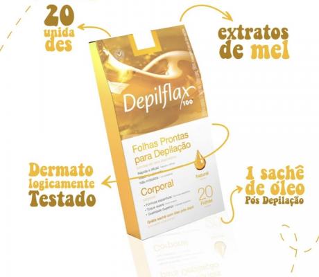 CERA EM FOLHAS CORPORAL NATURAL - DEPILFLAX INVILA - Tudo para unhas em gel