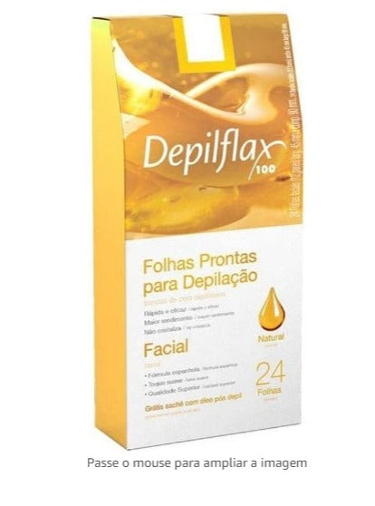 CERA EM FOLHAS FACIAL NATURAL - DEPILFLAX INVILA - Tudo para unhas em gel