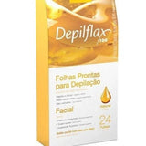 CERA EM FOLHAS FACIAL NATURAL - DEPILFLAX