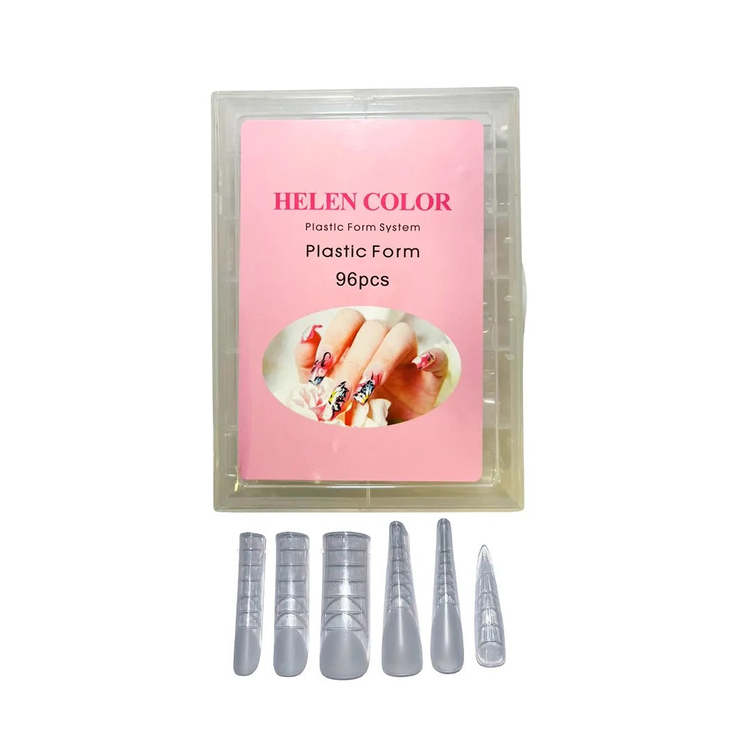 MOLDE F1 QUADRADA, MANDORLA, BAILARINA E STILETO 96 PCS HELEN COLOR INVILA - Tudo para unhas em gel