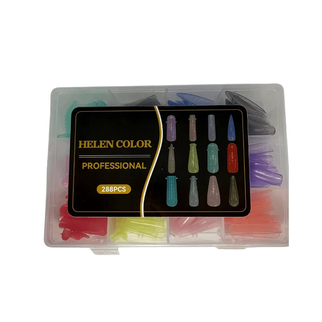 MOLDE F1 HELEN COLOR 288PCS INVILA - Tudo para unhas em gel