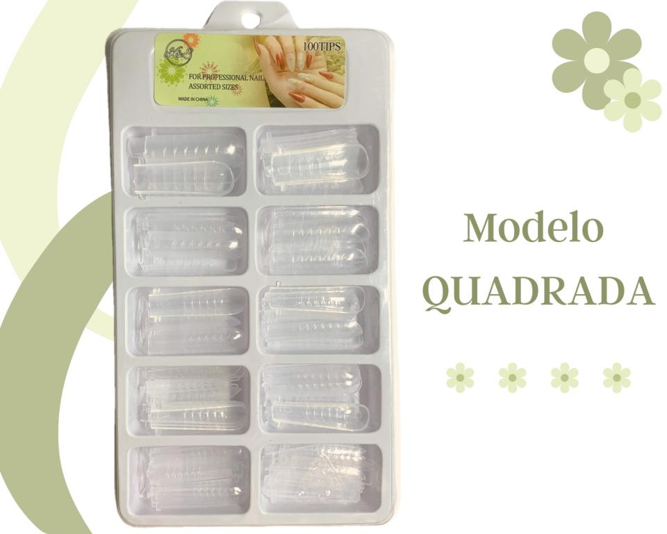 MOLDE F1 QUADRADO 100UND INVILA - Tudo para unhas em gel