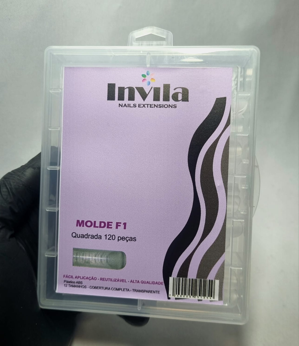 MOLDE F1 QUADRADO INVILA- 120 PÇS INVILA - Tudo para unhas em gel