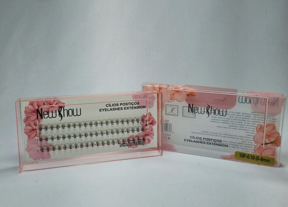 CILIOS NEW SHOW 10P 0.10D- 8MM INVILA - Tudo para unhas em gel