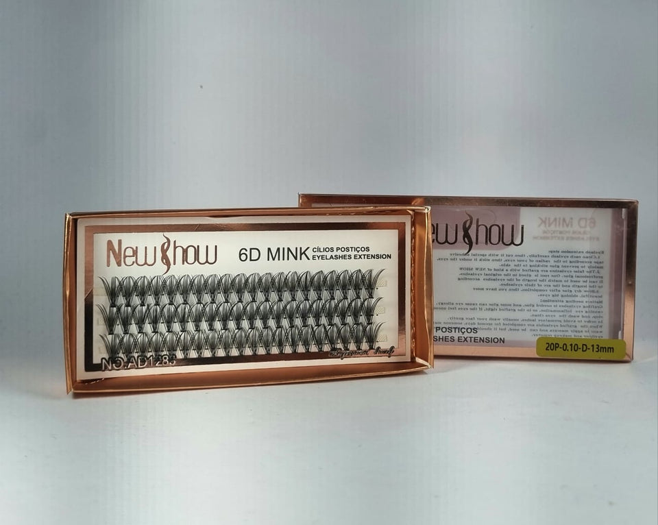 CILIOS NEW SHOW 6D MINK 20P 0.10D 13mm INVILA - Tudo para unhas em gel