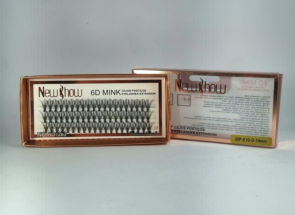 CILIOS NEW SHOW 6D MINK 20P 0.10D 14mm INVILA - Tudo para unhas em gel