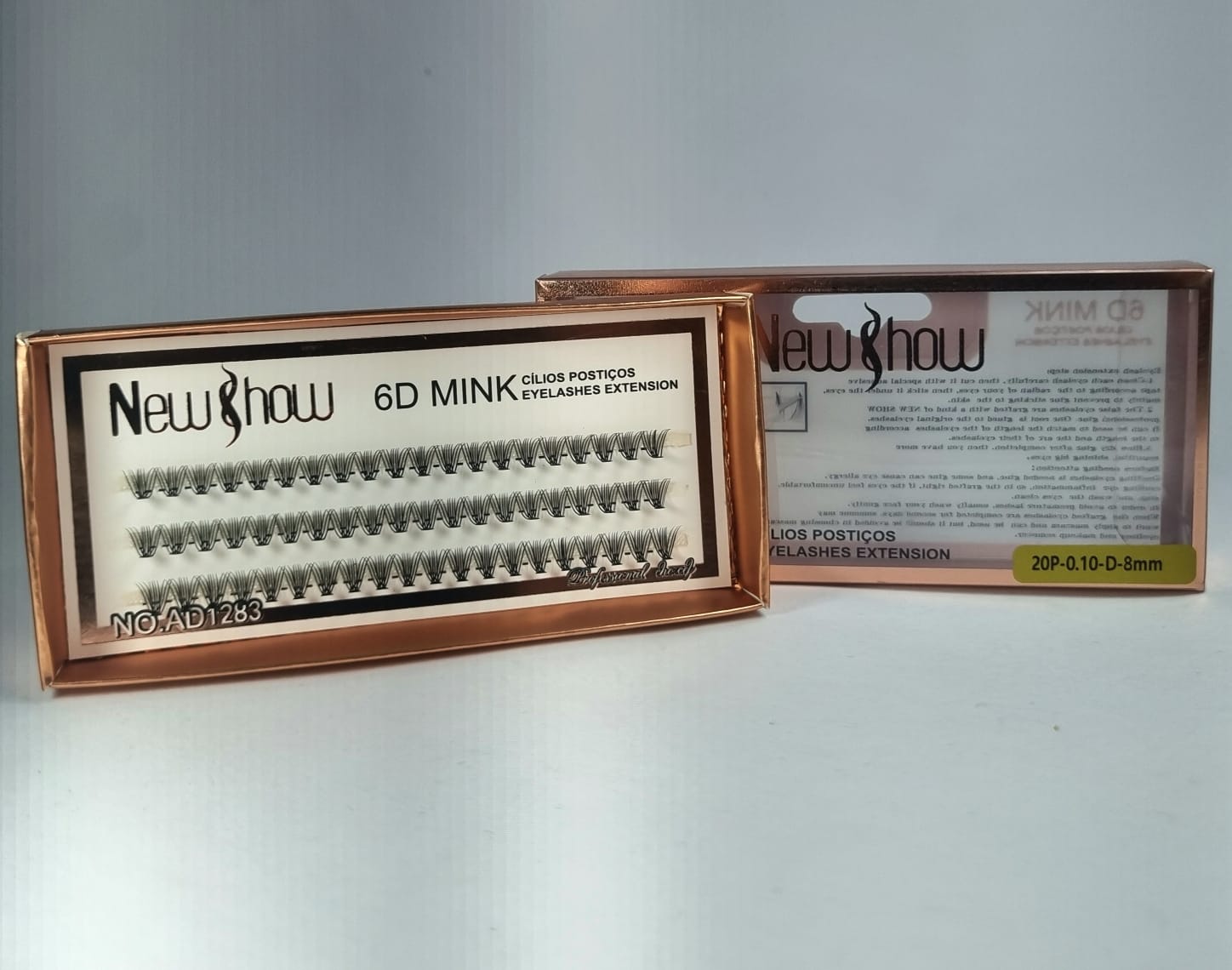 CILIOS NEW SHOW 6D MINK 20P 0.10D 8mm INVILA - Tudo para unhas em gel