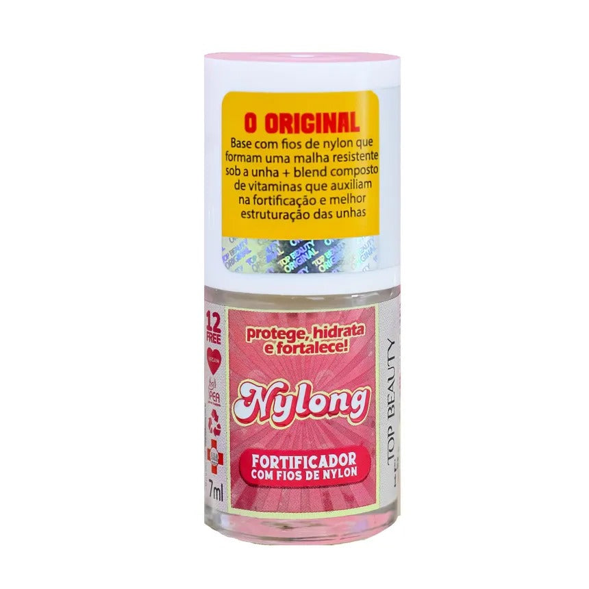 BASE FORTIFICADORA NYLONG TOP BEAUTY 7 ML INVILA - Tudo para unhas em gel