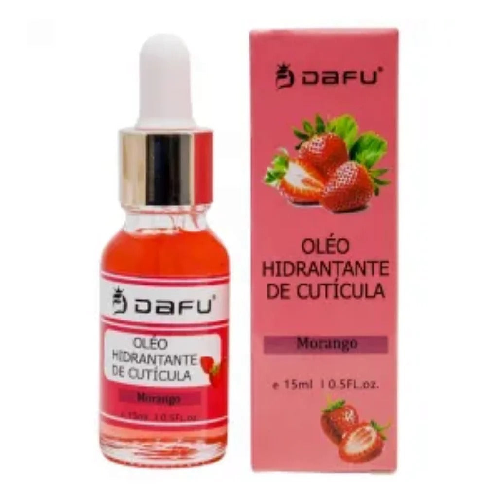 ÓLEO HIDRATANTE DE CUTÍCULA DAFU MORANGO- 15ML INVILA - Tudo para unhas em gel
