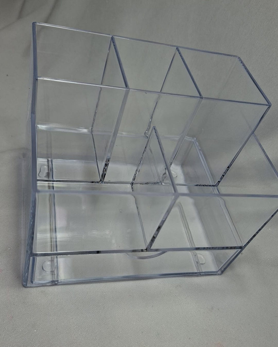 PORTA PINCEL COM GAVETA TRANSPARENTE INVILA - Tudo para unhas em gel