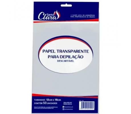 PAPEL TRANSPARENTE PARA DEPILAÇÃO DESCARTÁVEL 50UND 12CMX18CM INVILA - Tudo para unhas em gel
