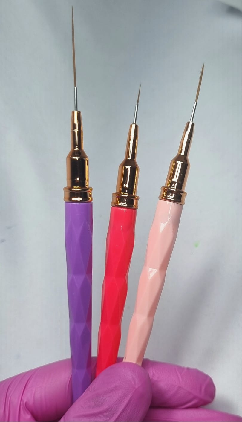 KIT PINCEL FINO- 3UND INVILA - Tudo para unhas em gel
