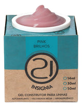GEL NAILS 21 INSIGNIA PINK BRILHOS 34g INVILA - Tudo para unhas em gel