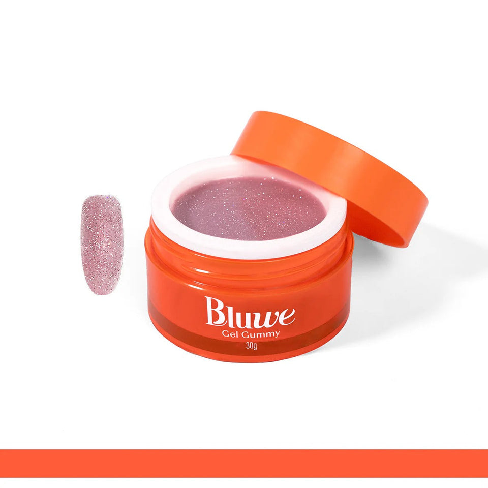 GEL GUMMY BLUWE PINK FLASH 30G INVILA - Tudo para unhas em gel