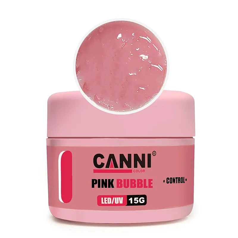 GEL CANNI PINK BUBBLE CONTROL 15G INVILA - Tudo para unhas em gel