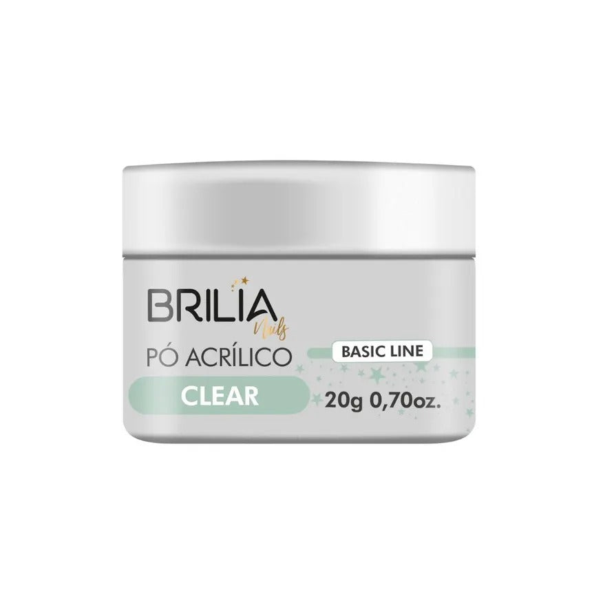 PO ACRILICO CLEAR BRILIA 20G INVILA - Tudo para unhas em gel