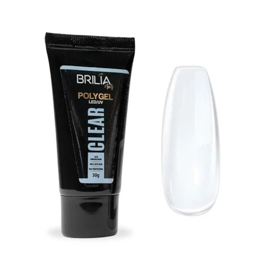 POLY GEL BRILIA CLEAR 30G INVILA - Tudo para unhas em gel