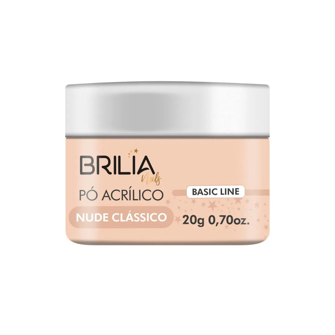 PO ACRILICO BRILIA NUDE CLASSICO 20G INVILA - Tudo para unhas em gel