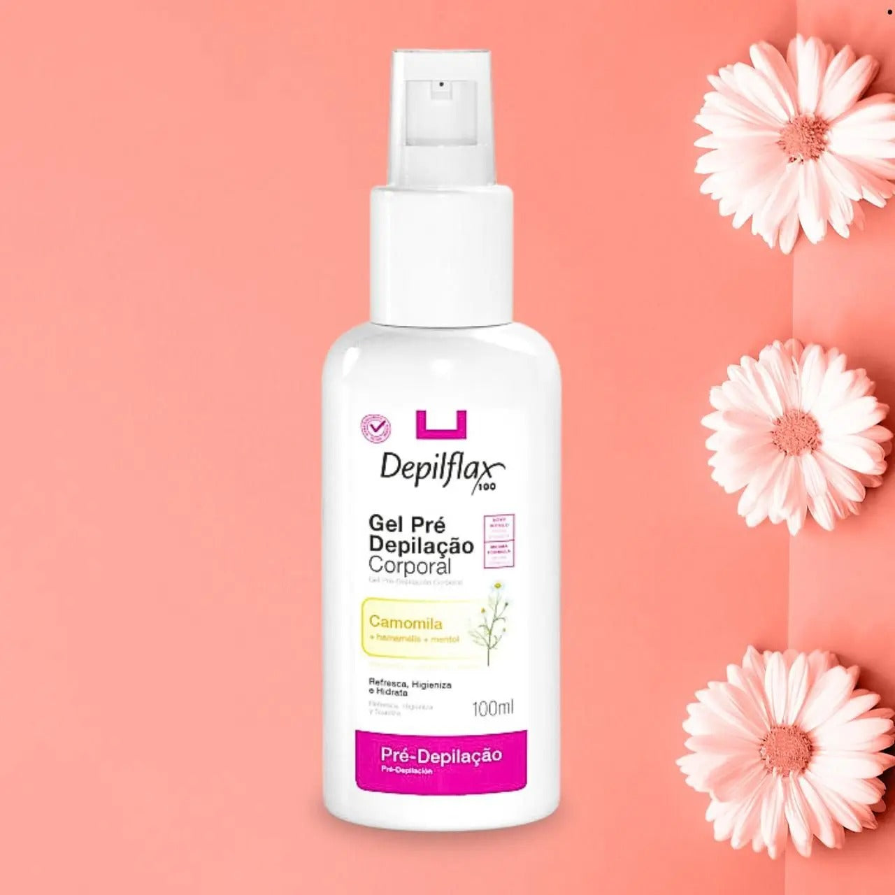 GEL PRE DEPILÇAO DEPILFLAX CAMOMILA 100ML INVILA - Tudo para unhas em gel