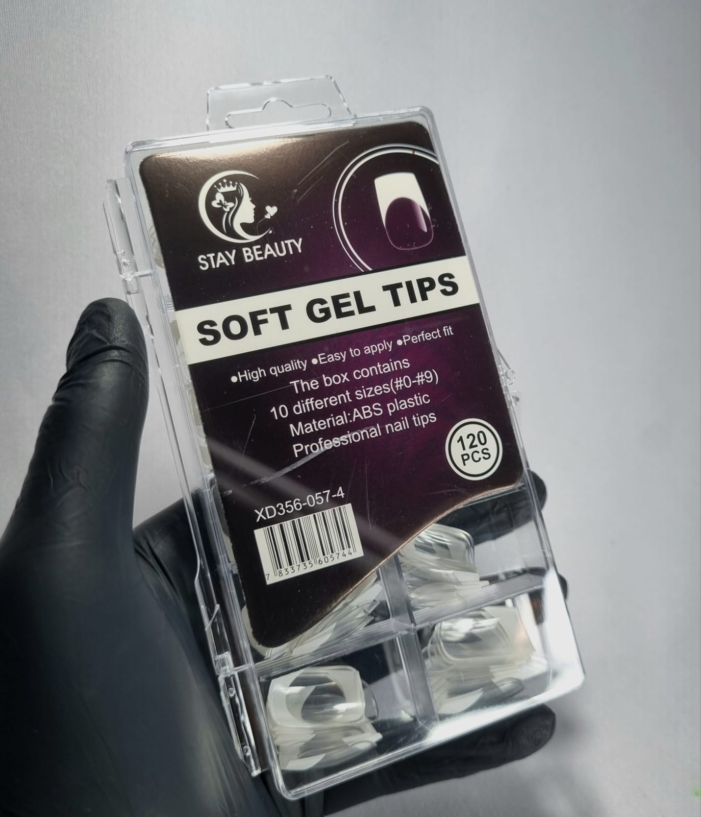 SOFT GEL TIPS QUADRADA STAY BEAUTY 120PÇS- BRANCA INVILA - Tudo para unhas em gel