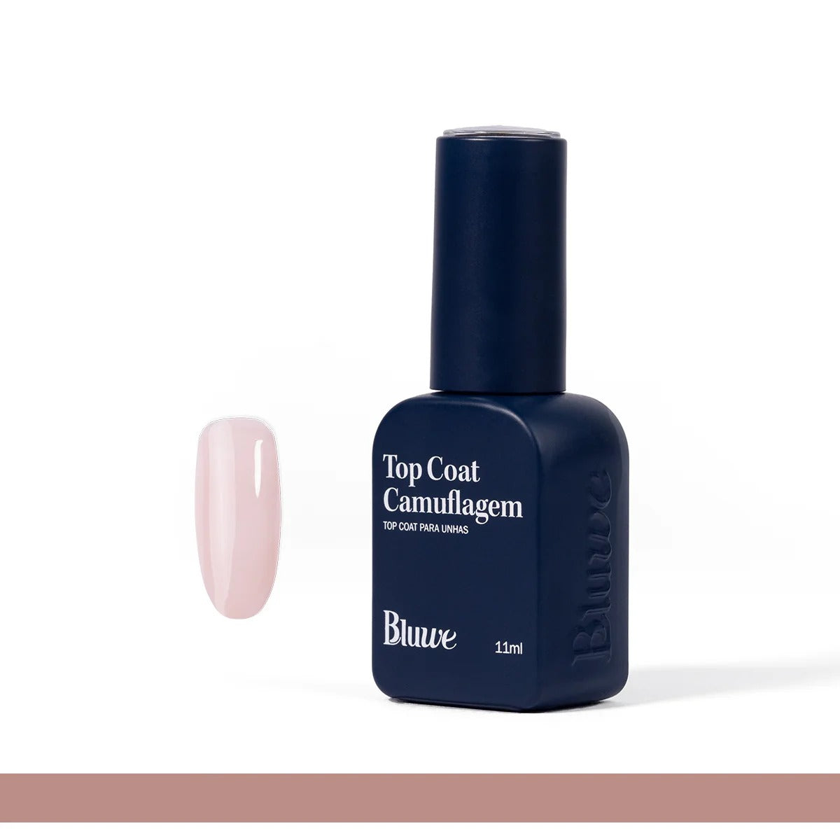 TOP COAT CAMUFLAGEM QUERIDO BEGE  BLUWE 11ML INVILA - Tudo para unhas em gel