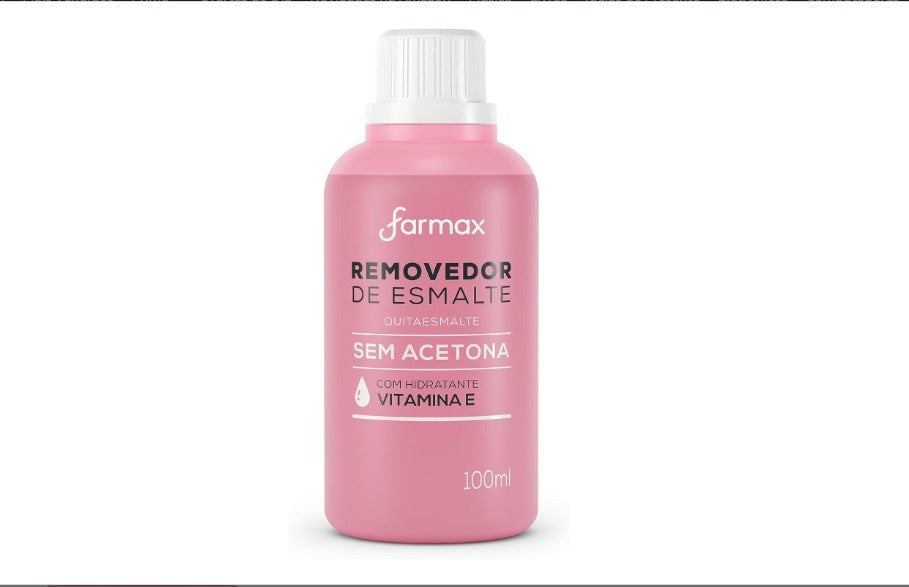 REMOVEDOR DE ESMALTES SEM ACETONA VITAMINA 100ML - FARMAX INVILA - Tudo para unhas em gel