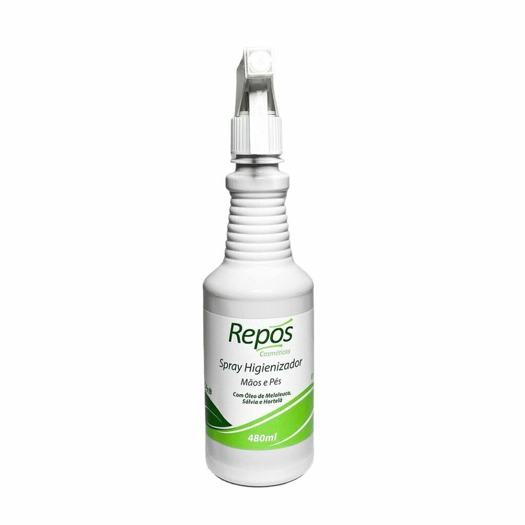 SPRAY HIGIENIZADOR MAOS E PES REPOS- 480 ml INVILA - Tudo para unhas em gel