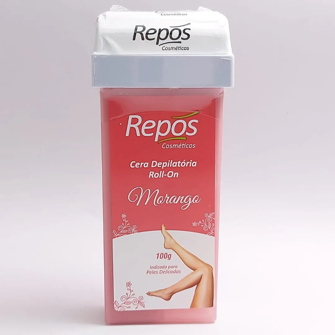 CERA DEPILATORIA MORANGO REPOS 100G INVILA - Tudo para unhas em gel