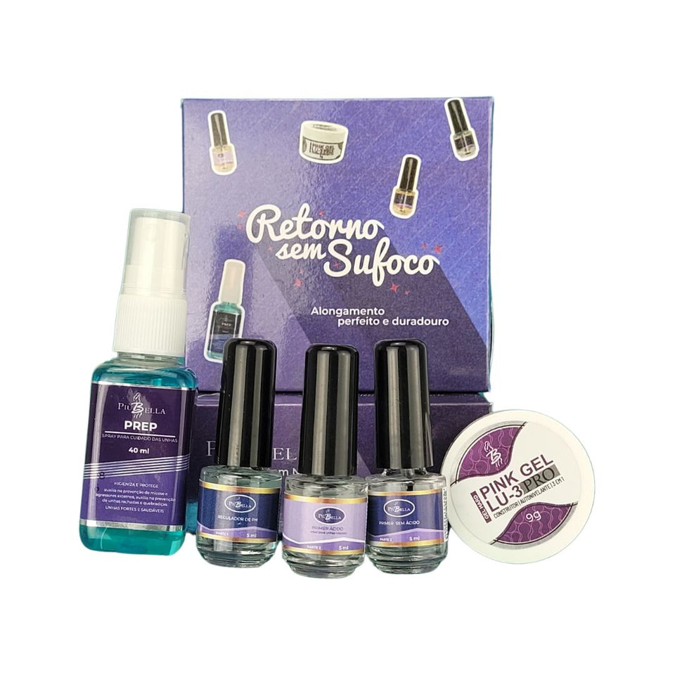 KIT RETORNO SEM SUFOCO- PIU BELLA INVILA - Tudo para unhas em gel