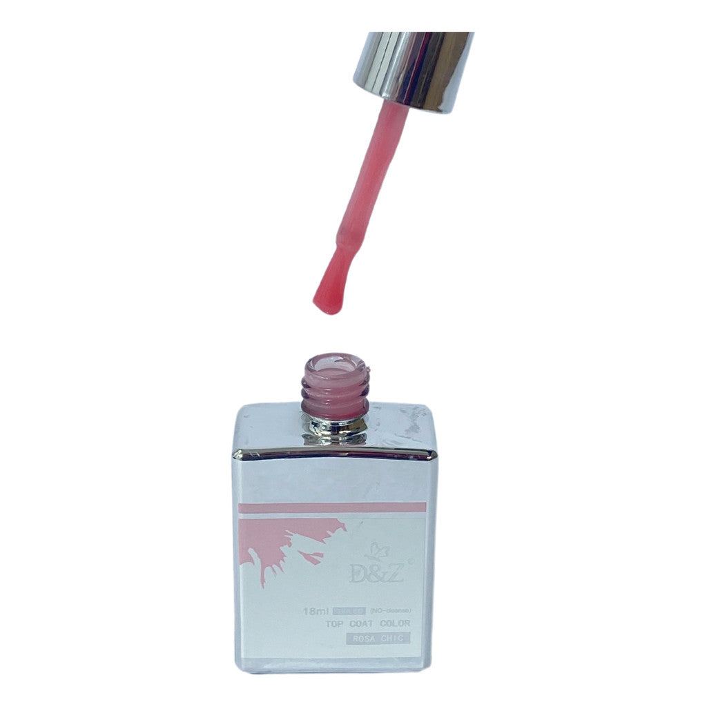 TOP COAT ROSA CHIC D&Z- 18ML INVILA - Tudo para unhas em gel