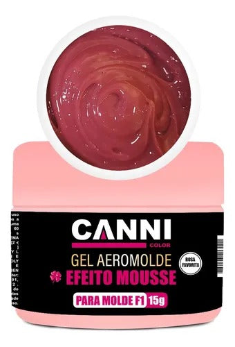 GEL CANNI AEROMOLDE ROSA FAVORITA 15G INVILA - Tudo para unhas em gel
