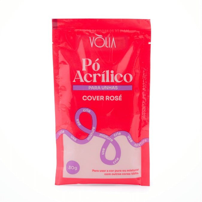 PÓ ACRÍLICO VOLIA- 30g- COVER ROSÉ INVILA - Tudo para unhas em gel