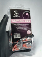 SOFT GEL TIPS ALMOND STAY BEAUTY 120PÇS- ROSA INVILA - Tudo para unhas em gel