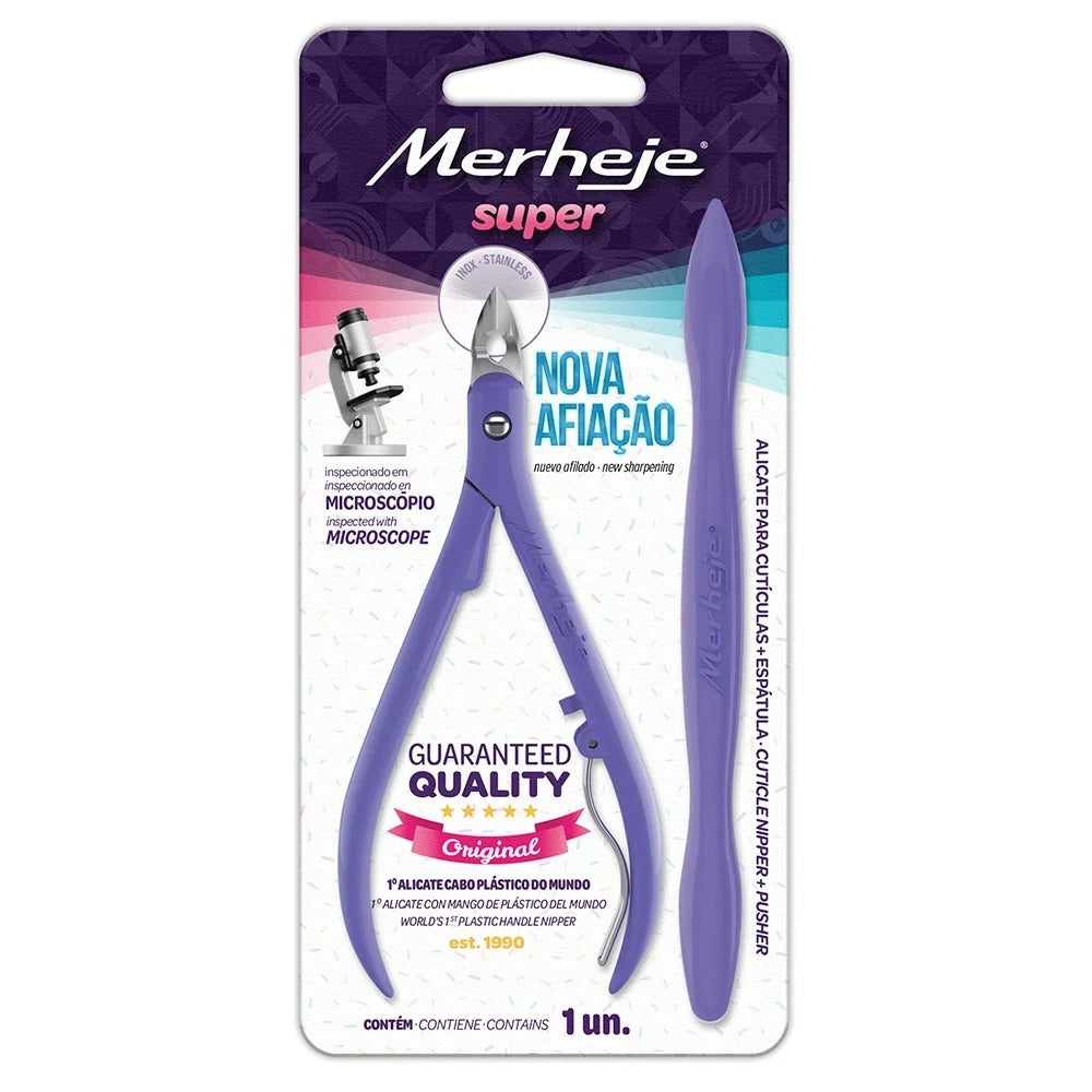 ALICATE + ESPÁTULA PARA CUTÍCULAS MERHEJE INVILA - Tudo para unhas em gel