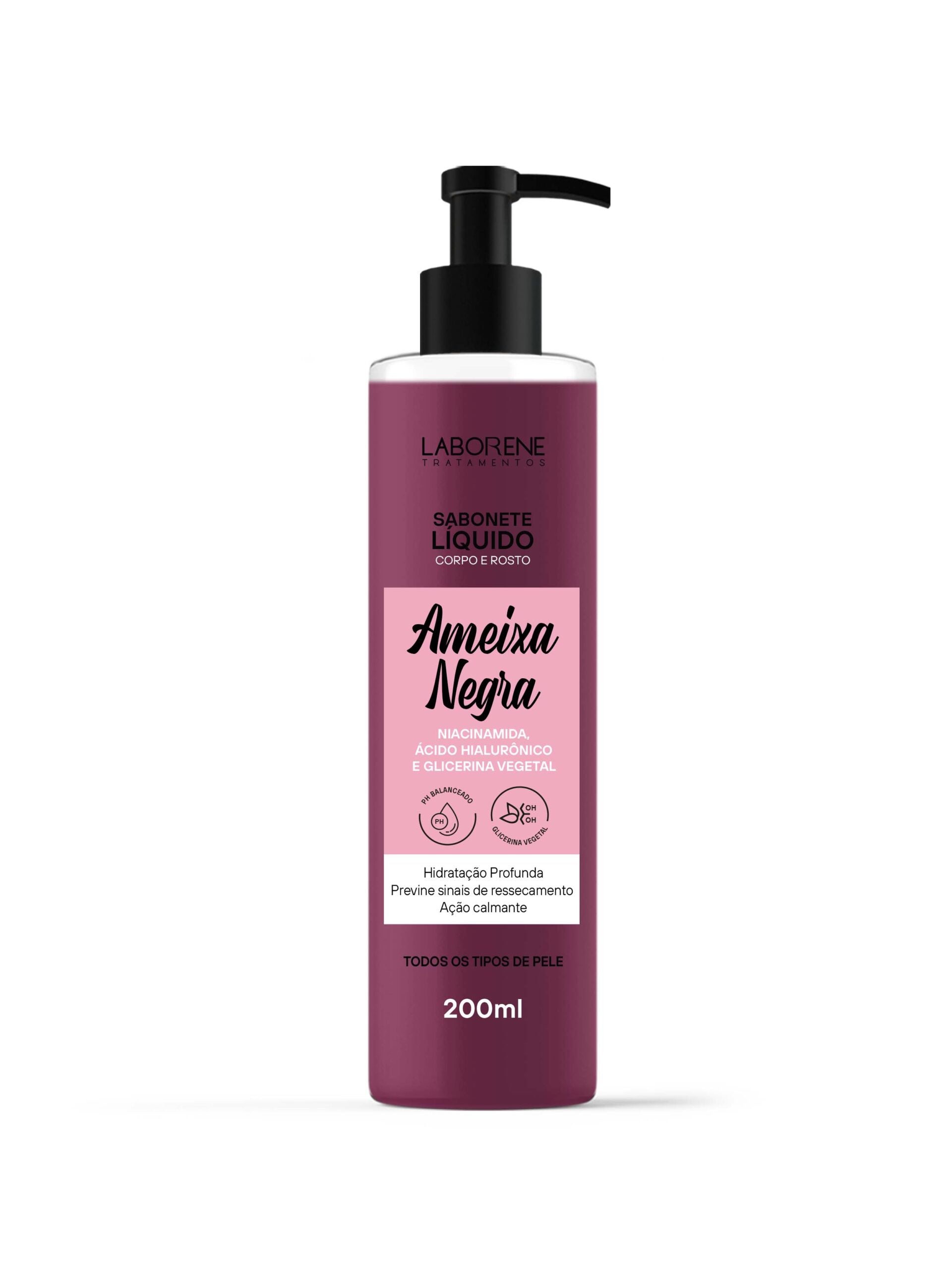 SABONETE LIQUIDO AMEIXA NEGRA LABORENE - 200mL INVILA - Tudo para unhas em gel