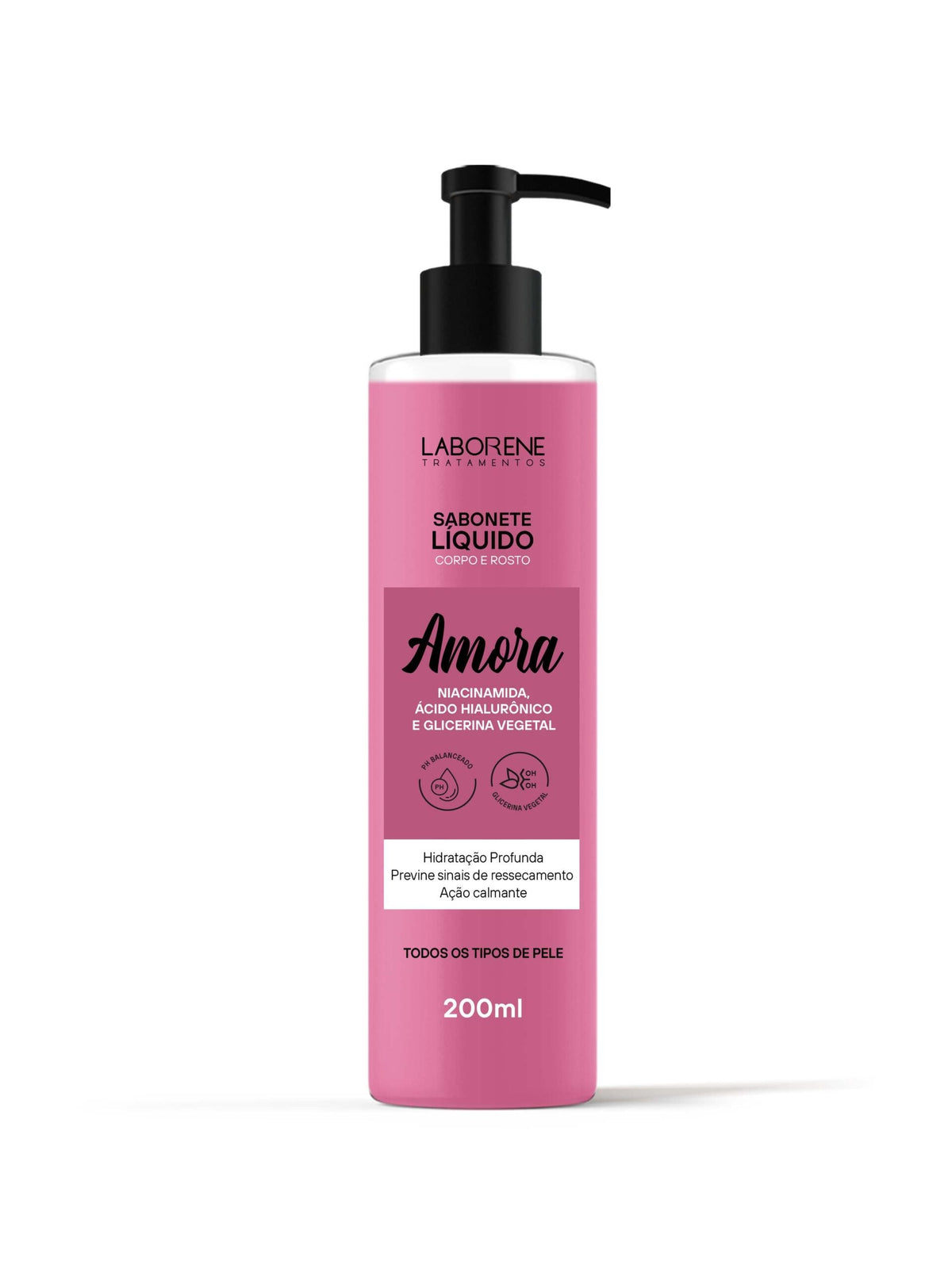 SABONETE LÍQUIDO AMORA LABORENE- 200mL INVILA - Tudo para unhas em gel