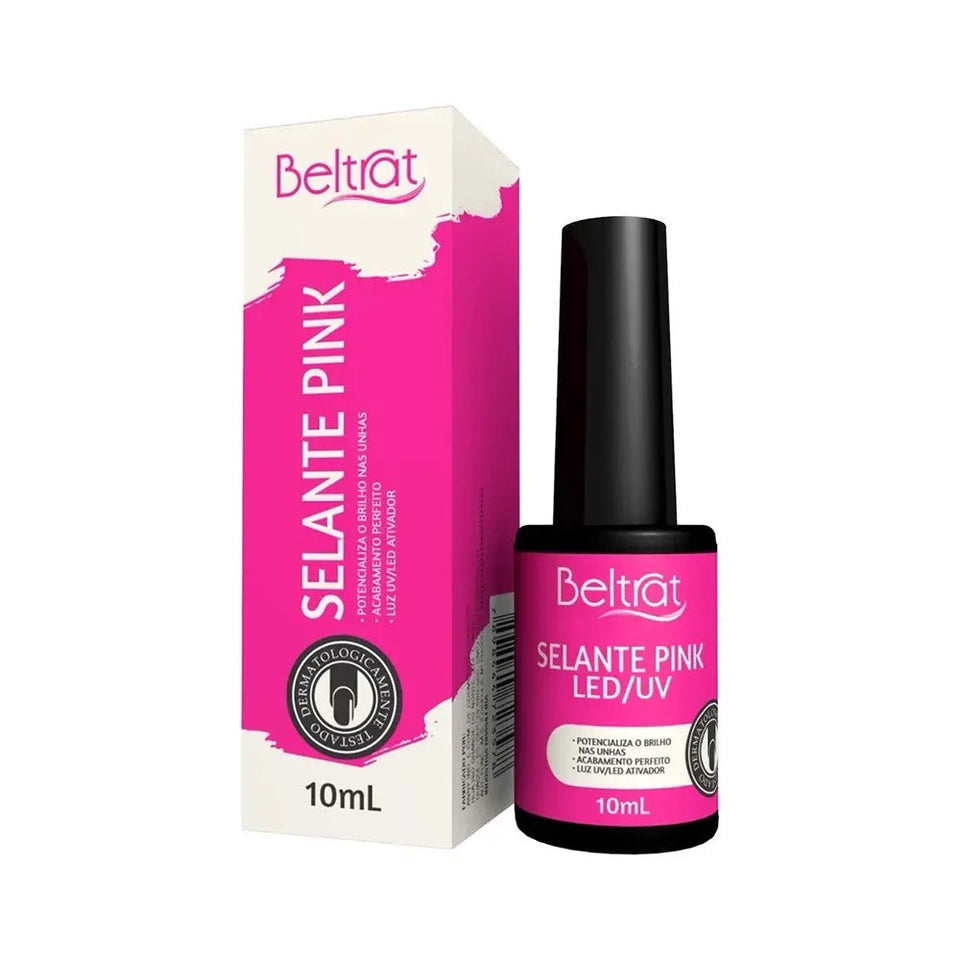 TOP COAT SELANTE PINK - BELTRAT 10ML INVILA - Tudo para unhas em gel