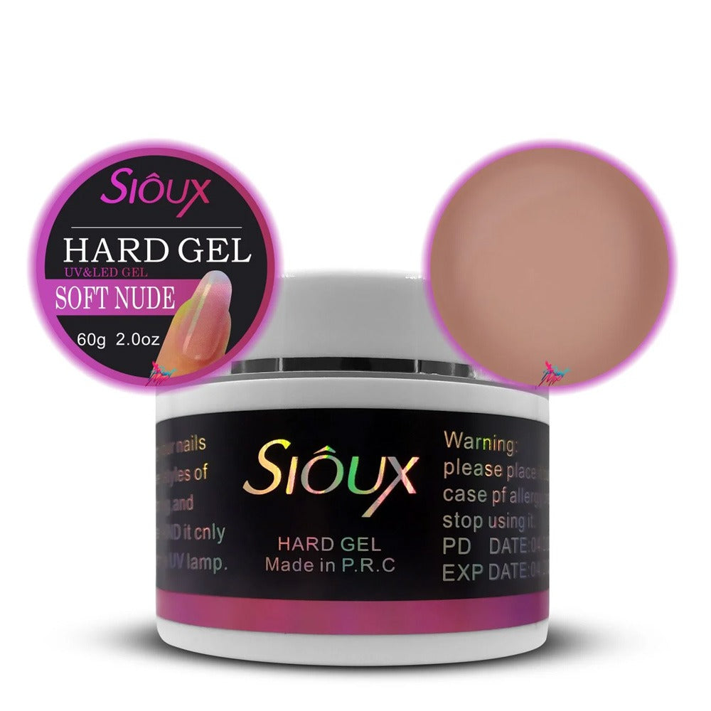 SIOUX HARD GEL SOFT NUDE 60g INVILA - Tudo para unhas em gel