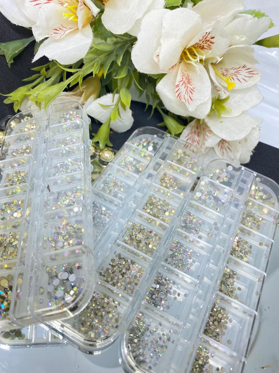 STRASS 12 COMPARTIMENTOS INVILA - Tudo para unhas em gel