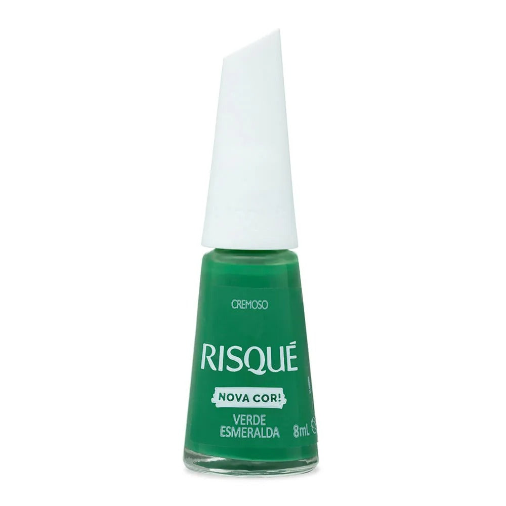 ESMALTE RISQUÉ VERDE ESMERALDA- 8ML INVILA - Tudo para unhas em gel
