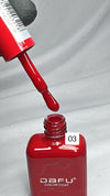 ESMALTE DAFU COLOR VERMELHO 03- 10ML INVILA - Tudo para unhas em gel