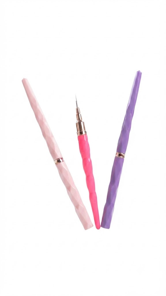 KIT PINCEL FINO 3 EM 1 PARA UNHAS - INVILA