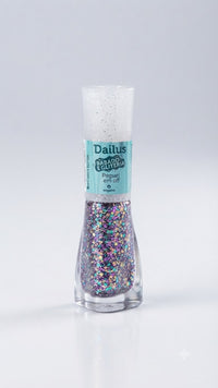 ESMALTE 8ML BABADO E GLITERIA PEGUEI EM OFF - DAILUS QUERIDINHOS