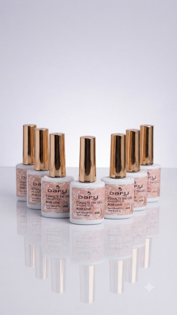ESMALTE EM GEL MAGNÉTICO ROSE LOVE 10ML - DAFU